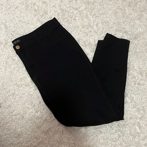 Stretchy high waisted black jeans